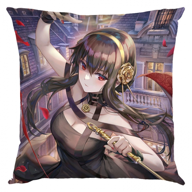 SPY×FAMILY Anime square full-color pillow cushion 45X45CM NO FILLING   J2-5