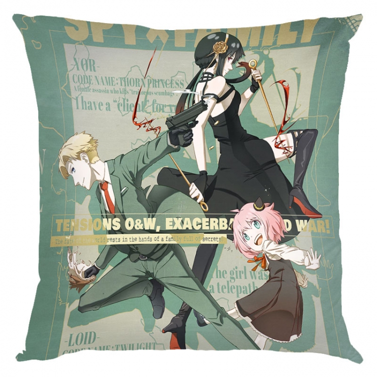 SPY×FAMILY Anime square full-color pillow cushion 45X45CM NO FILLING J2-50