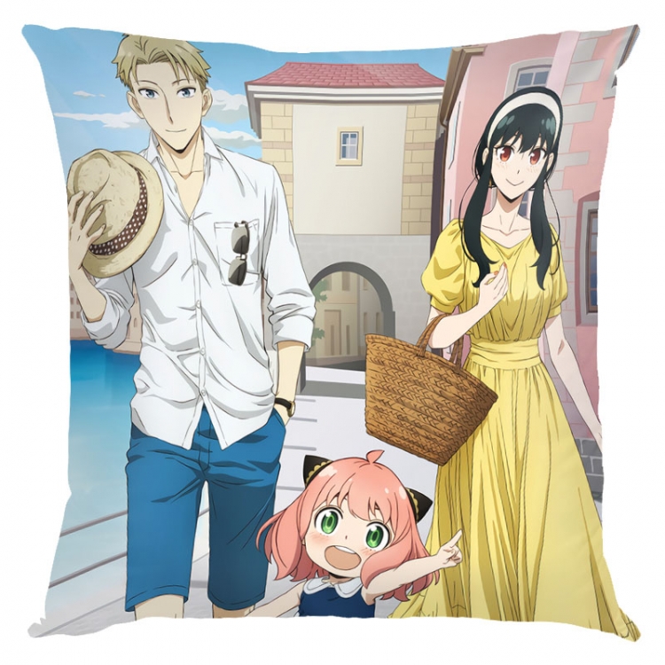 SPY×FAMILY Anime square full-color pillow cushion 45X45CM NO FILLING  J2-53