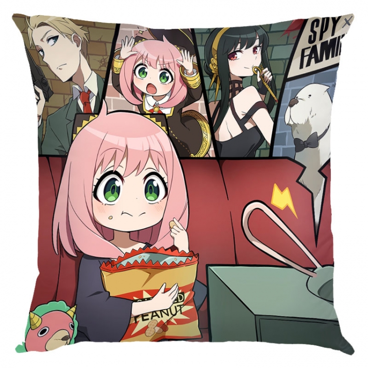 SPY×FAMILY Anime square full-color pillow cushion 45X45CM NO FILLING  J2-47