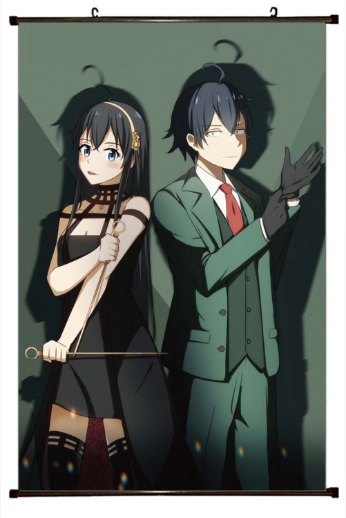 SPY×FAMILY Anime black Plastic rod Cloth painting Wall Scroll 60X90CM  J2-25