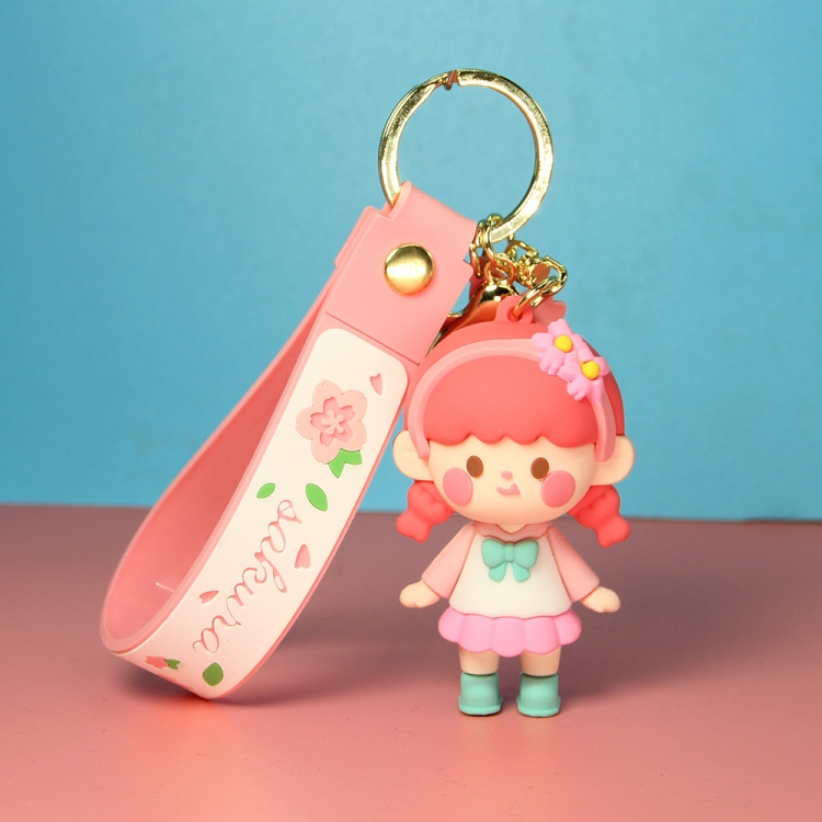 sakura girl cartoon car keychain bag ornament pendant price for 5 pcs