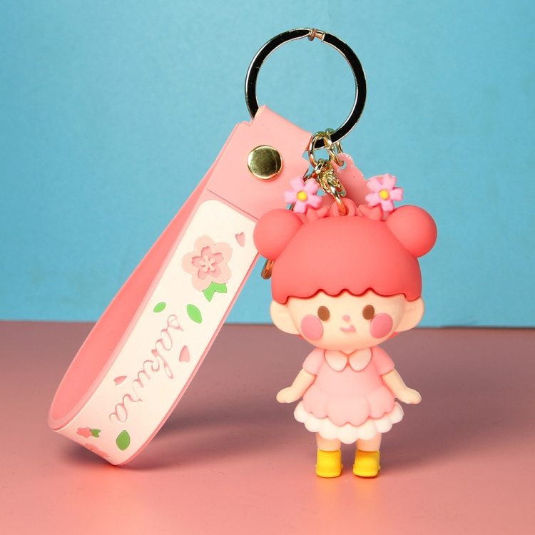 sakura girl cartoon car keychain bag ornament pendant price for 5 pcs