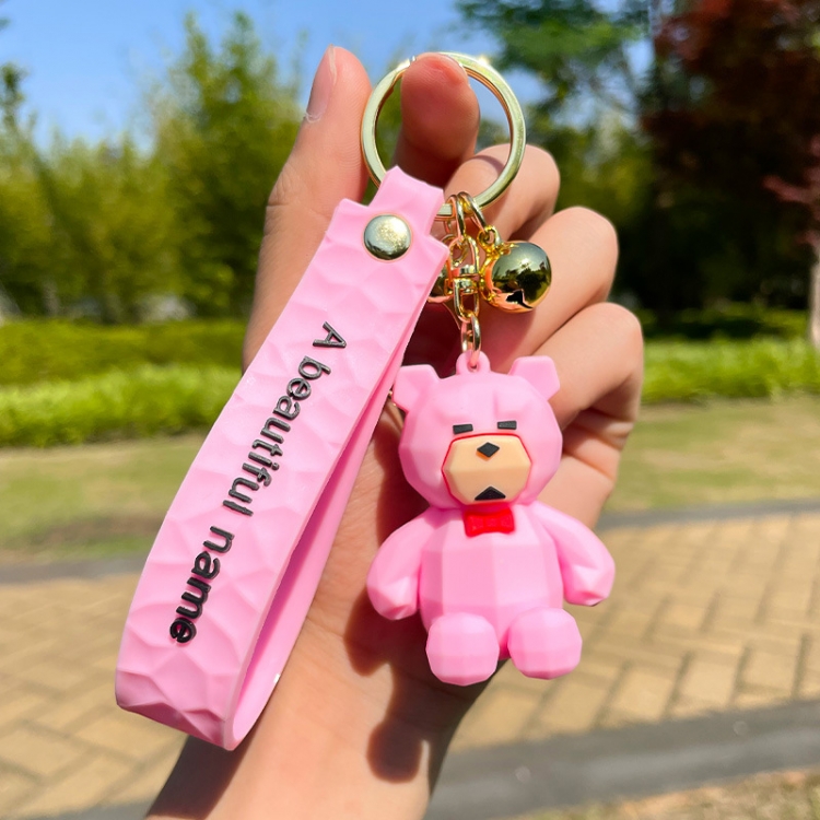 gentleman bear Cartoon Peripherals Car Keychain Bag Ornament Pendant price for 5 pcs