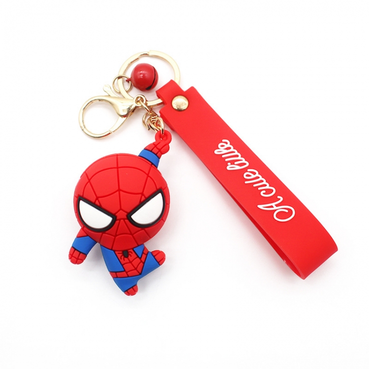 Spiderman Epoxy doll keychain pendant cute cartoon bag pendant price for 5 pcs