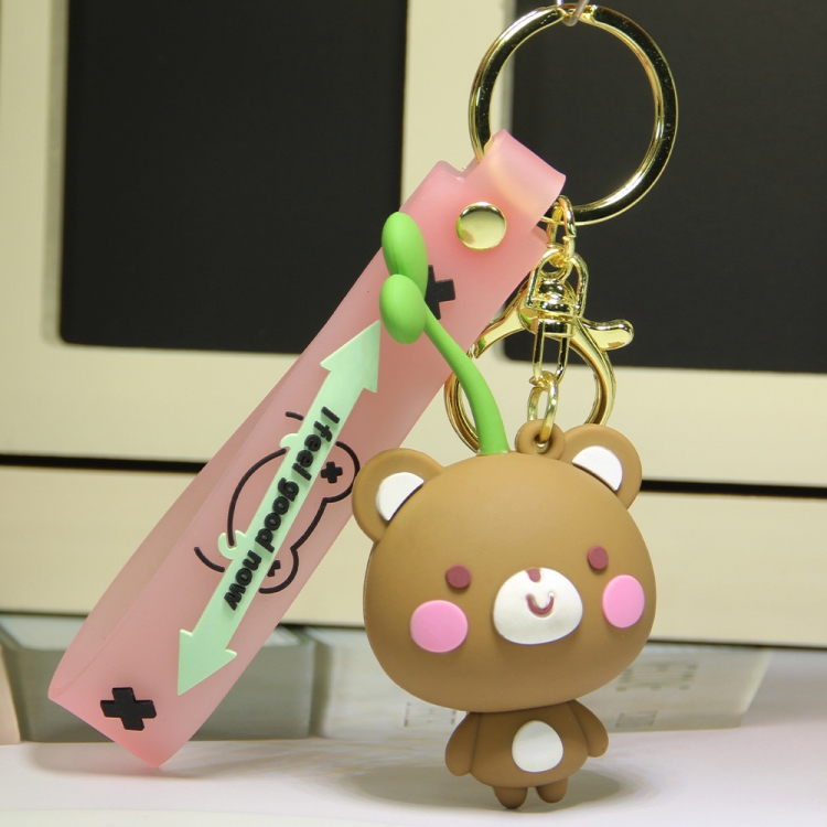 bear Cartoon Peripheral Car Keychain Bag Ornament Pendant price for 5 pcs