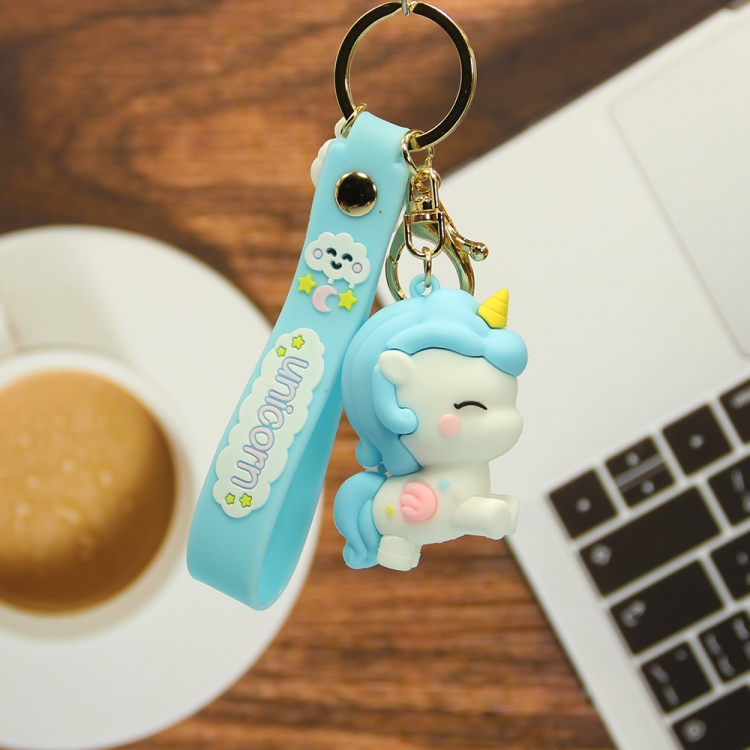 Unicorn Cartoon Peripheral Car Keychain Bag Ornament Pendant price for 5 pcs