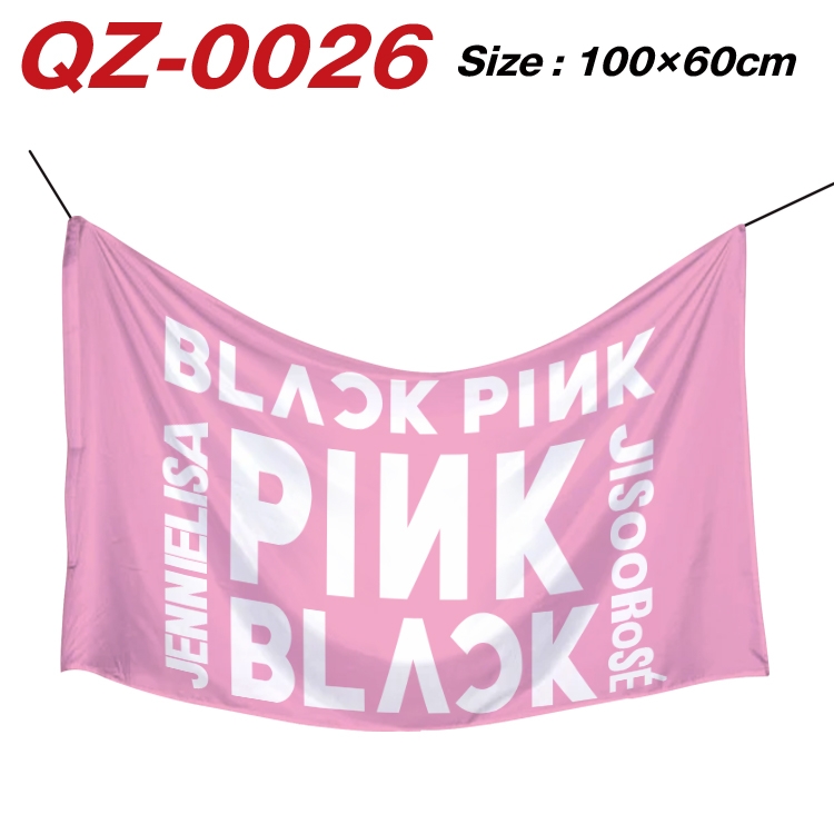BLACK PINK Full Color Watermark Printing Banner 100X60CM QZ-0026