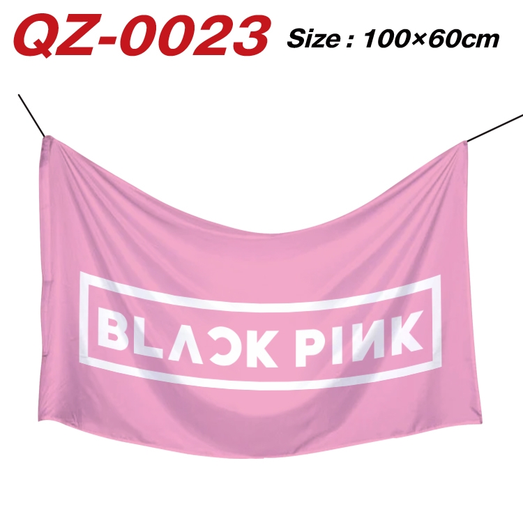 BLACK PINK Full Color Watermark Printing Banner 100X60CM QZ-0023