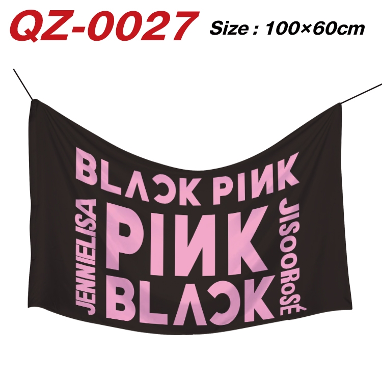 BLACK PINK Full Color Watermark Printing Banner 100X60CM QZ-0027