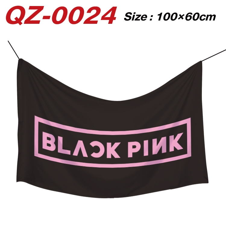 BLACK PINK Full Color Watermark Printing Banner 100X60CM QZ-0024-