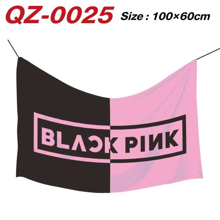BLACK PINK Full Color Watermark Printing Banner 100X60CM QZ-0025
