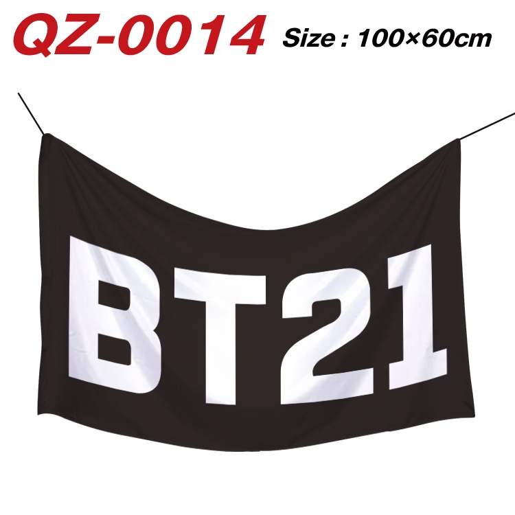 BTS Full Color Watermark Printing Banner 100X60CM QZ-0014