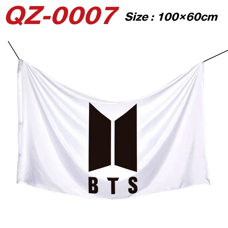 BTS Full Color Watermark Printing Banner 100X60CM QZ-0007