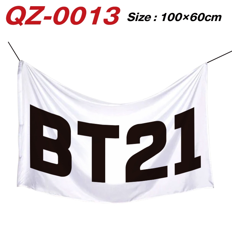 BTS Full Color Watermark Printing Banner 100X60CM QZ-0013
