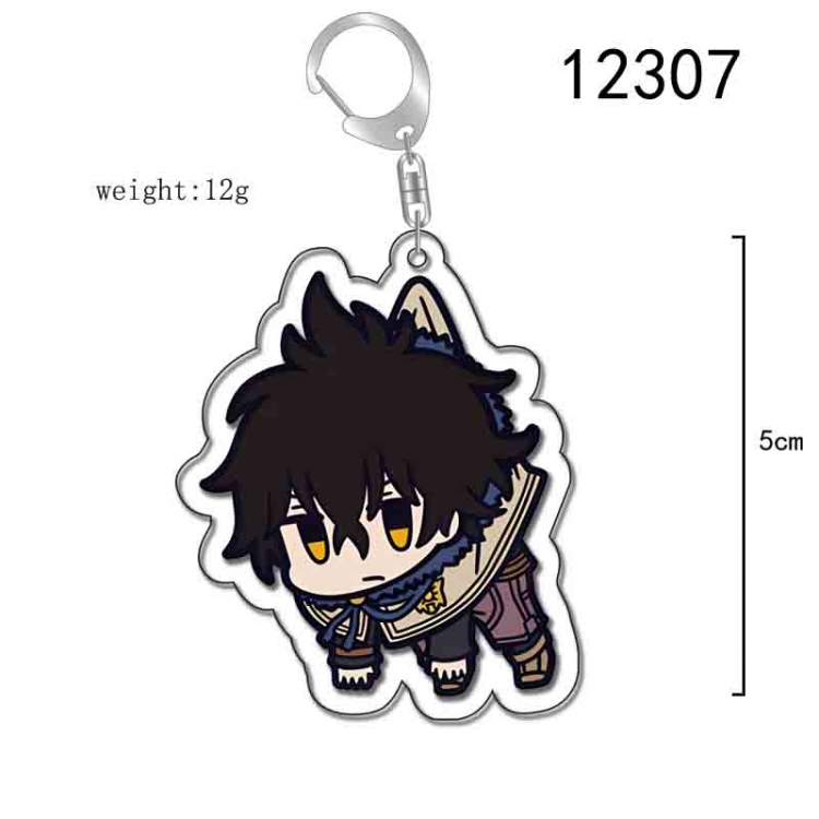 Black clover  Anime Acrylic Keychain Charm  price for 5 pcs 12307