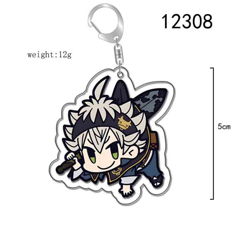 Black clover  Anime Acrylic Keychain Charm  price for 5 pcs 12308