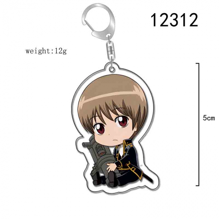Gintama Anime Acrylic Keychain Charm  price for 5 pcs 12312