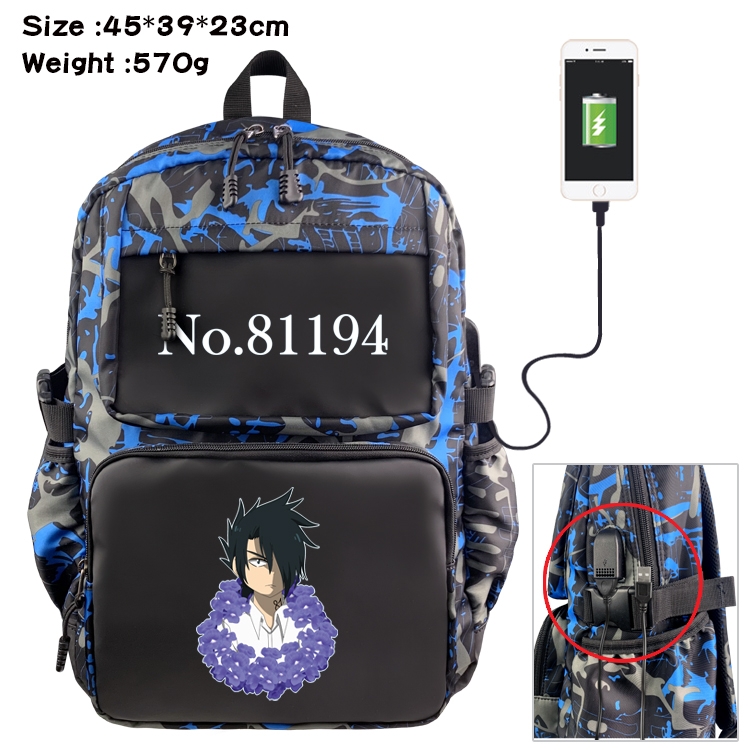 The Promised Neverla Anime Waterproof Nylon Camouflage Backpack School Bag 45X39X23CM