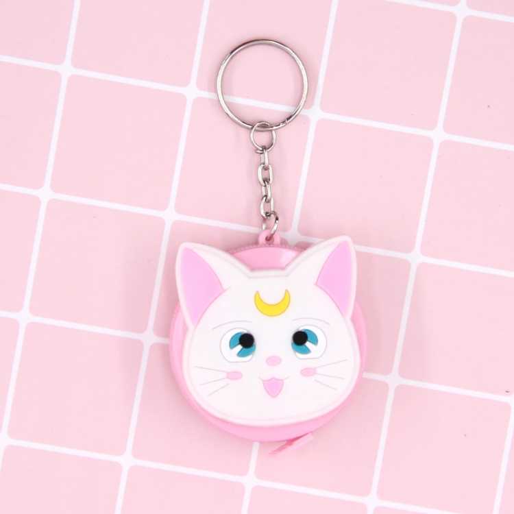 kitten Cartoon keychain automatic retractable mini tape measure small tape measure 1.5m scale price for 10 pcs