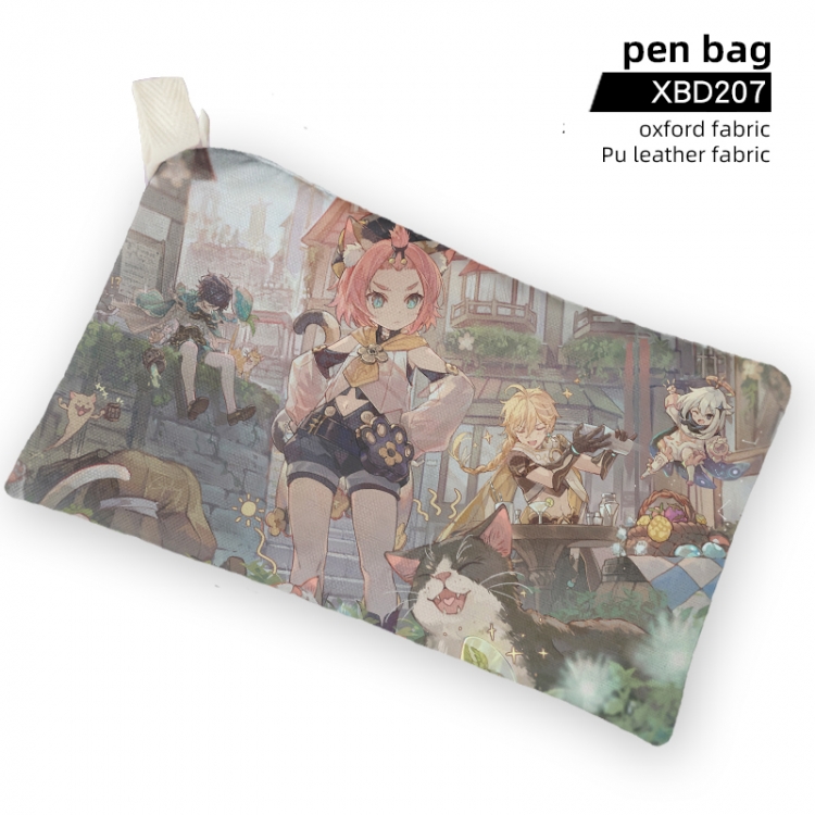 Genshin Impact Game canvas large capacity student stationery pencil case XBD207