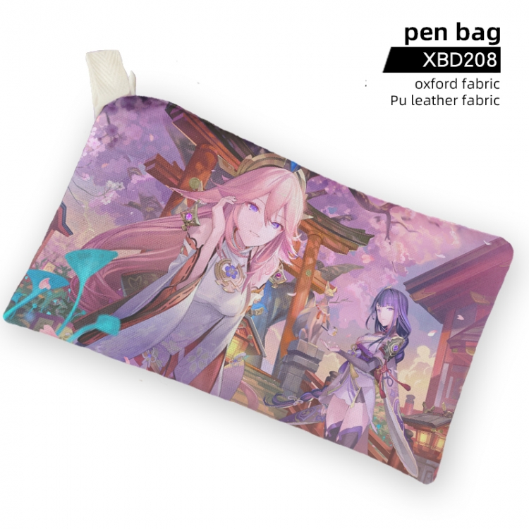 Genshin Impact Game canvas large capacity student stationery pencil case XBD208