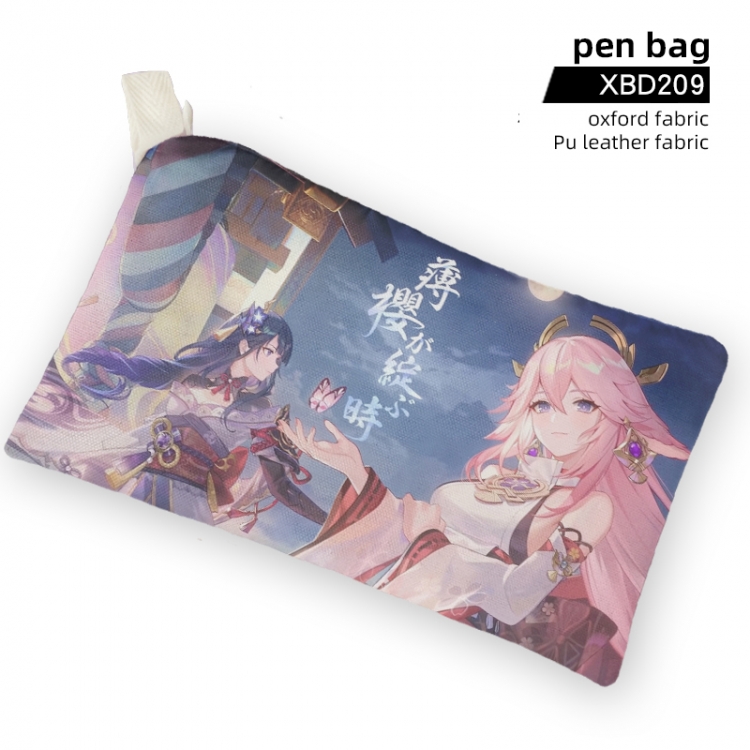 Genshin Impact Game canvas large capacity student stationery pencil case XBD209