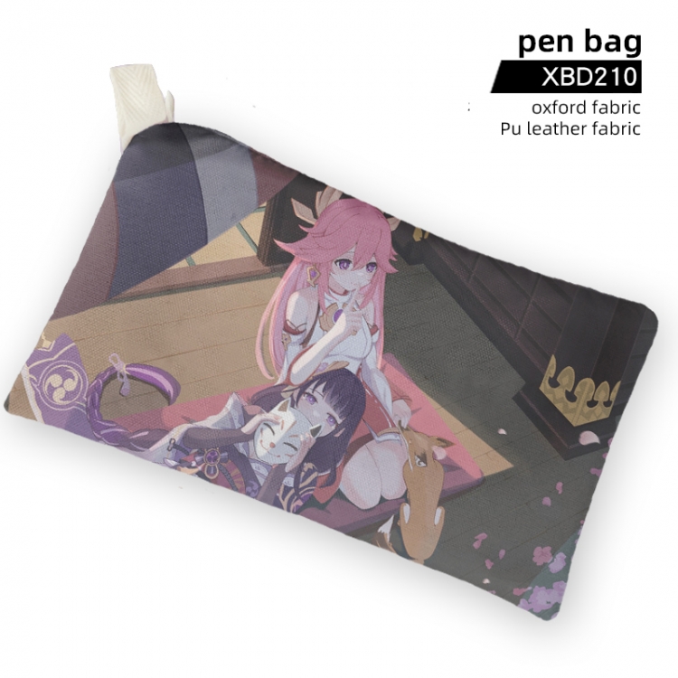 Genshin Impact Game canvas large capacity student stationery pencil case XBD210