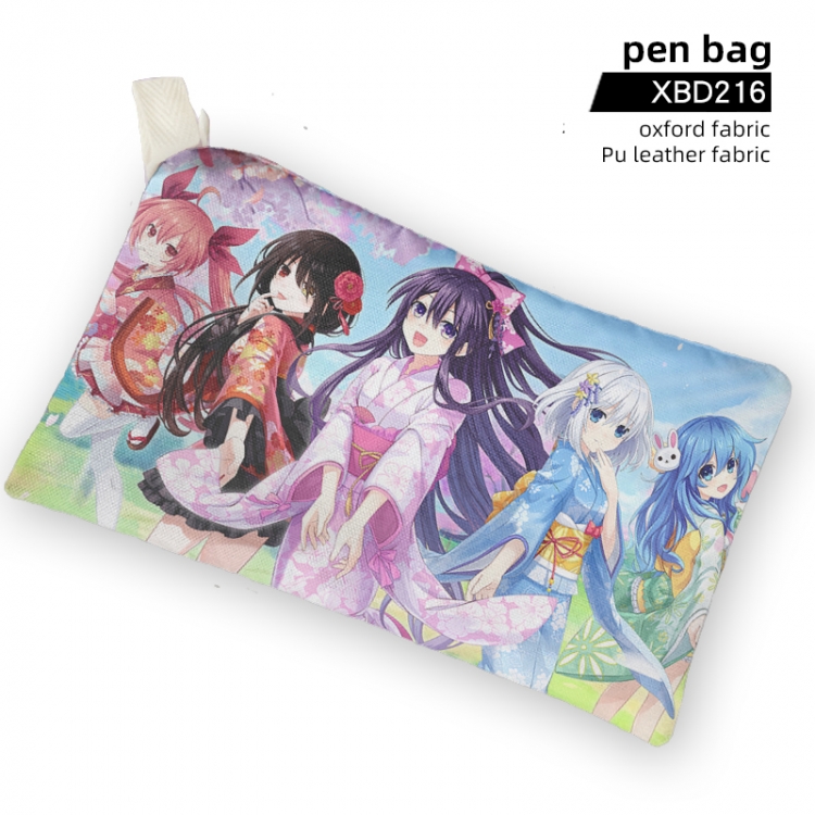 Date-A-Live Anime canvas large capacity student stationery pencil case XBD216
