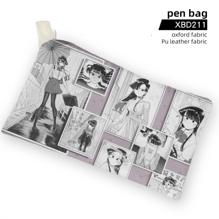 Komi Can't Communicate Anime canvas large capacity student stationery pencil case XBD211
