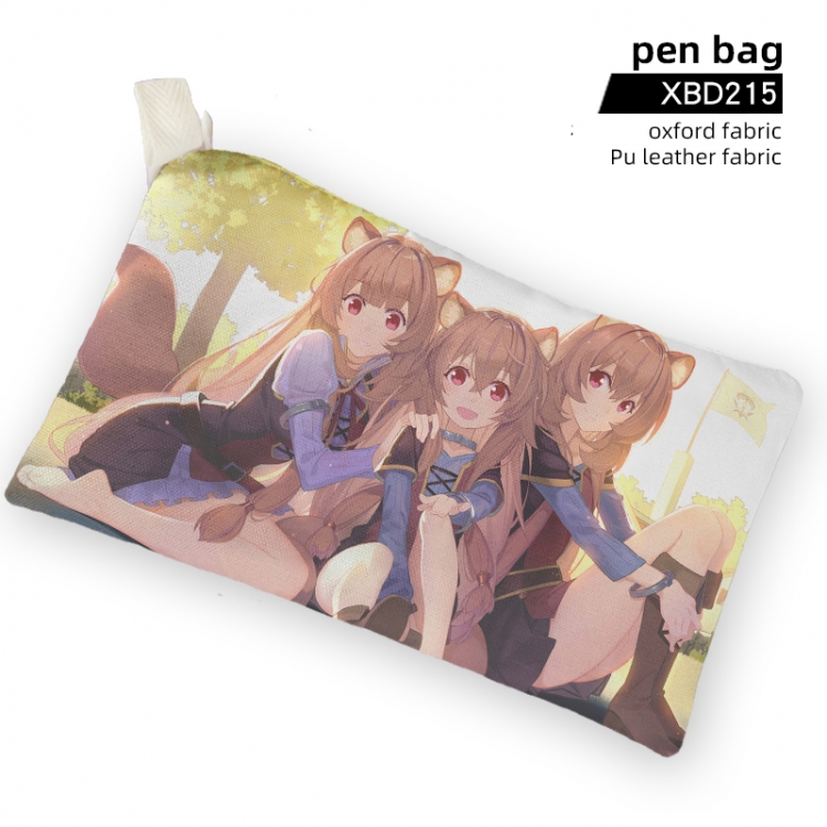 Tate no Yuusha no Nariagari Anime canvas large capacity student stationery pencil case XBD215