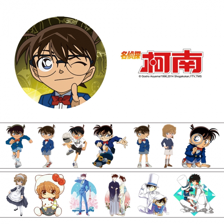 Detective conan Adhesive tape decorative stickers can be pasted repeatedly 50X4cm price for 5 pcs