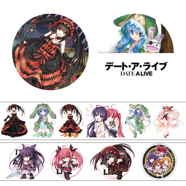Date-A-Live Adhesive tape decorative stickers can be pasted repeatedly 50X4cm price for 5 pcs