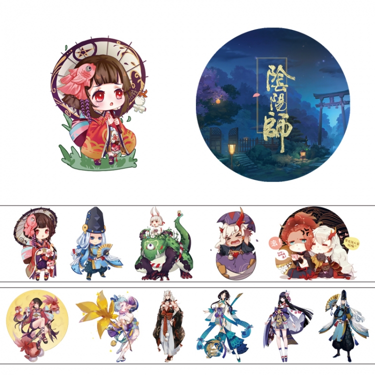 Onmyoji Adhesive tape decorative stickers can be pasted repeatedly 50X4cm price for 5 pcs
