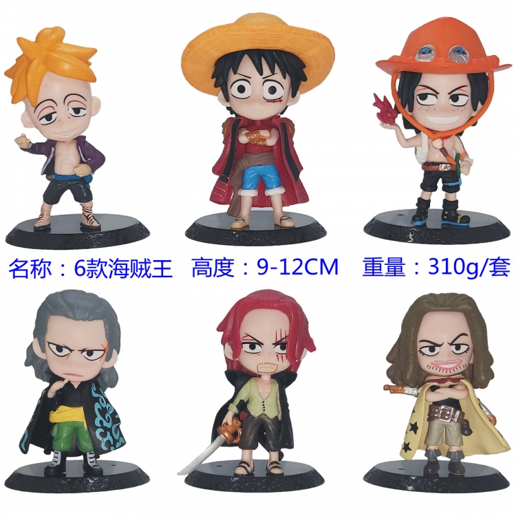 One Piece Bagged Figure Decoration Model 9-12CM a set of 6