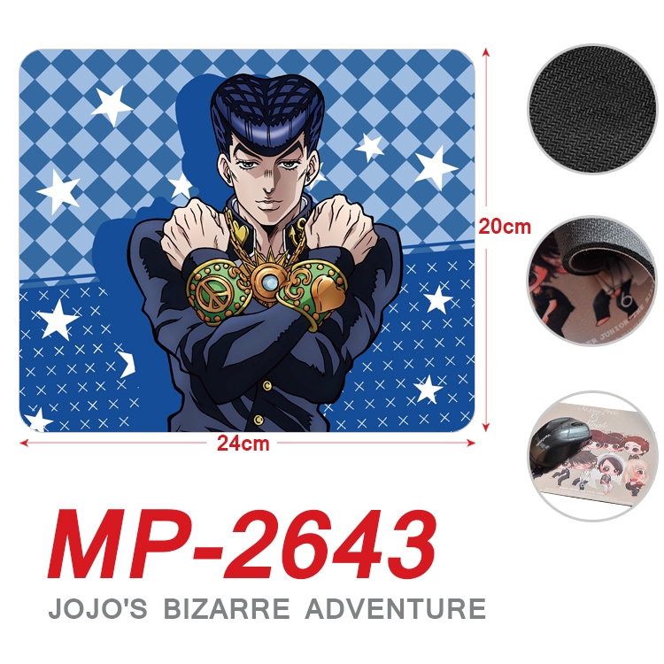 JoJos Bizarre Adventure Anime Full Color Printing Mouse Pad Unlocked 20X24cm price for 5 pcs MP-2643