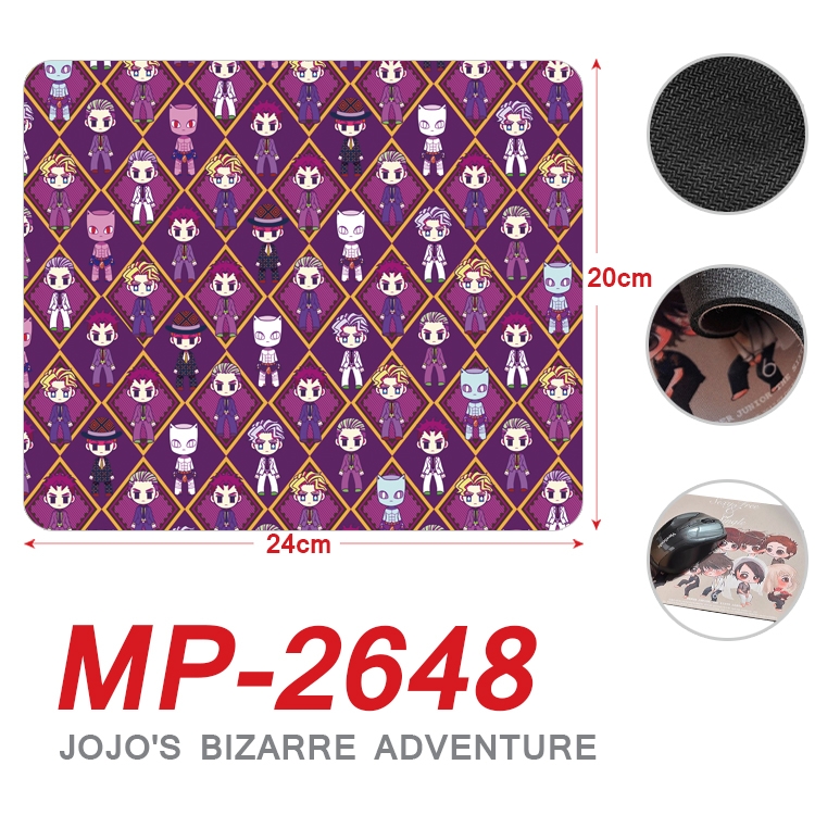 JoJos Bizarre Adventure Anime Full Color Printing Mouse Pad Unlocked 20X24cm price for 5 pcs MP-2648