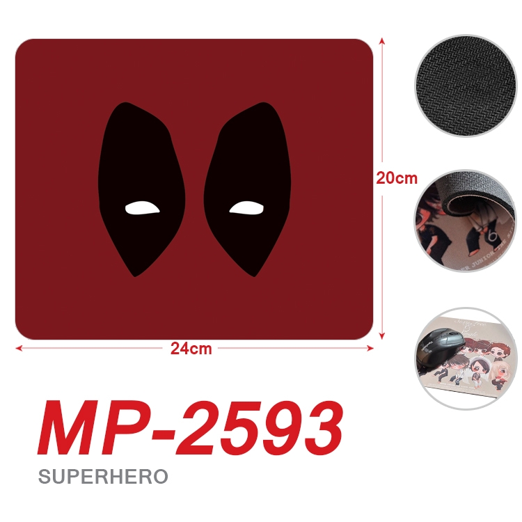 Superhero film and television Full Color Printing Mouse Pad Unlocked 20X24cm price for 5 pcs MP-2593