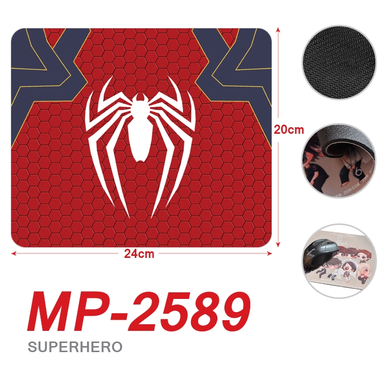 Superhero film and television Full Color Printing Mouse Pad Unlocked 20X24cm price for 5 pcs MP-2589