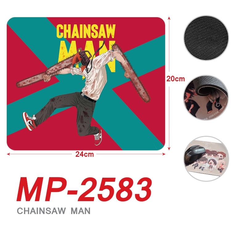 chainsaw man Anime Full Color Printing Mouse Pad Unlocked 20X24cm price for 5 pcs MP-2583