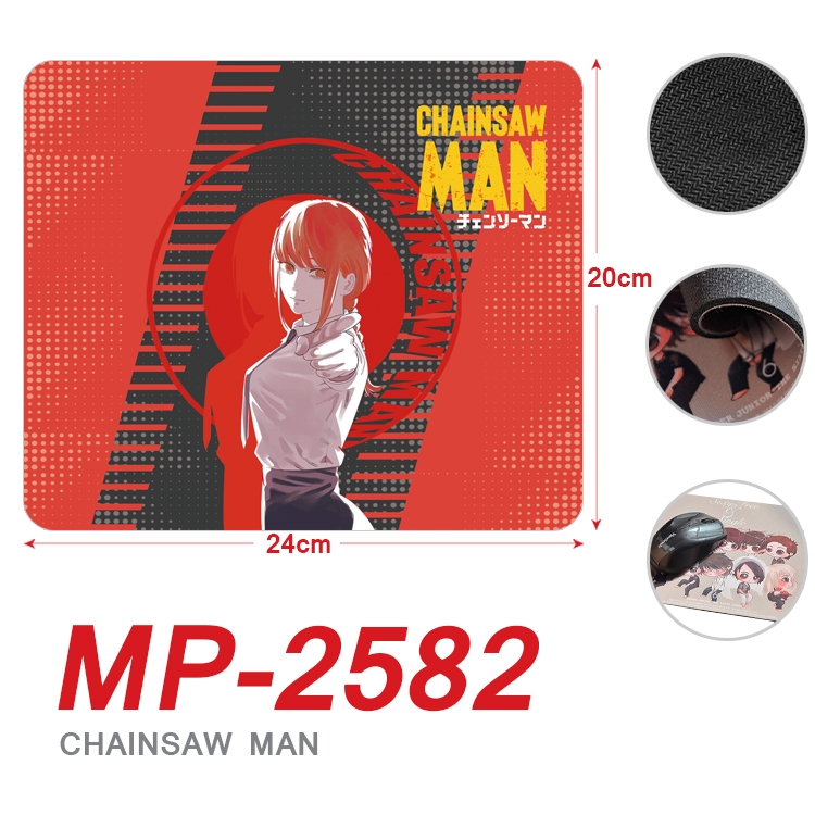 chainsaw man Anime Full Color Printing Mouse Pad Unlocked 20X24cm price for 5 pcs MP-2582