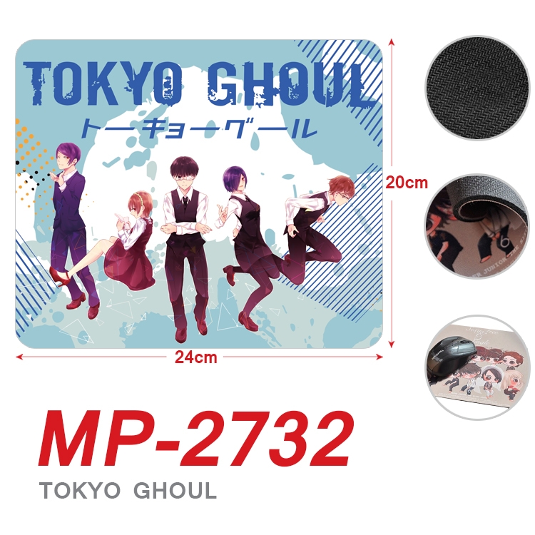 Tokyo Ghoul Anime Full Color Printing Mouse Pad Unlocked 20X24cm price for 5 pcs MP-2732