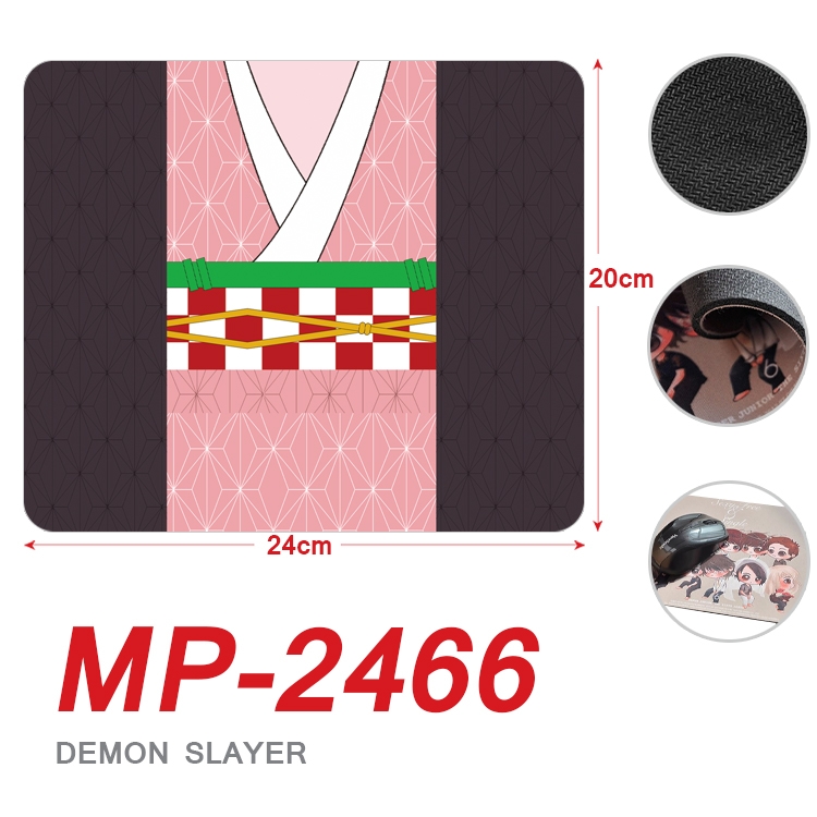 Demon Slayer Kimets Anime Full Color Printing Mouse Pad Unlocked 20X24cm price for 5 pcs MP-2466