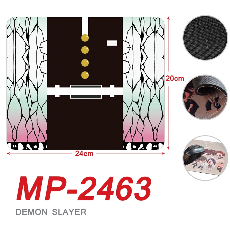 Demon Slayer Kimets Anime Full Color Printing Mouse Pad Unlocked 20X24cm price for 5 pcs MP-2463