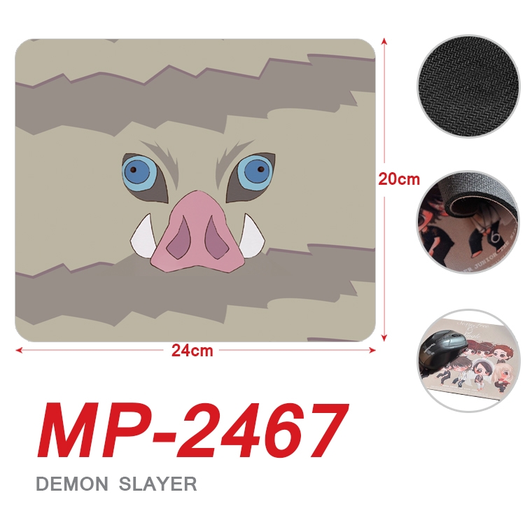 Demon Slayer Kimets Anime Full Color Printing Mouse Pad Unlocked 20X24cm price for 5 pcs MP-2467