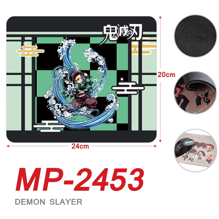 Demon Slayer Kimets Anime Full Color Printing Mouse Pad Unlocked 20X24cm price for 5 pcs MP-2453