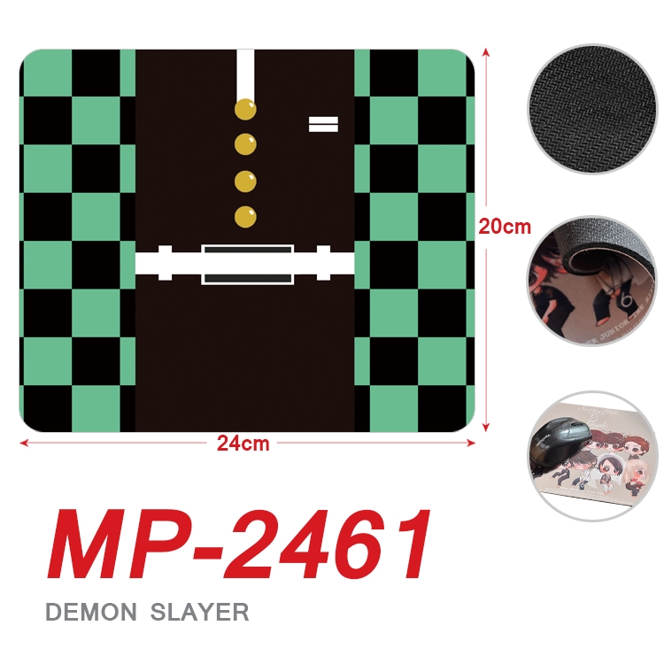 Demon Slayer Kimets Anime Full Color Printing Mouse Pad Unlocked 20X24cm price for 5 pcs MP-2461