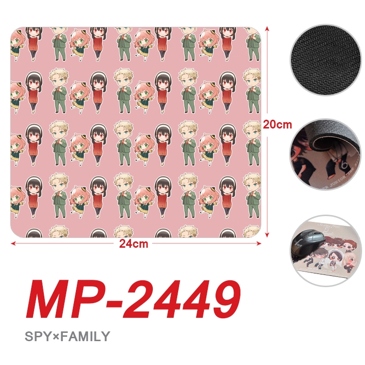 SPY×FAMILY Anime Full Color Printing Mouse Pad Unlocked 20X24cm price for 5 pcs MP-2449