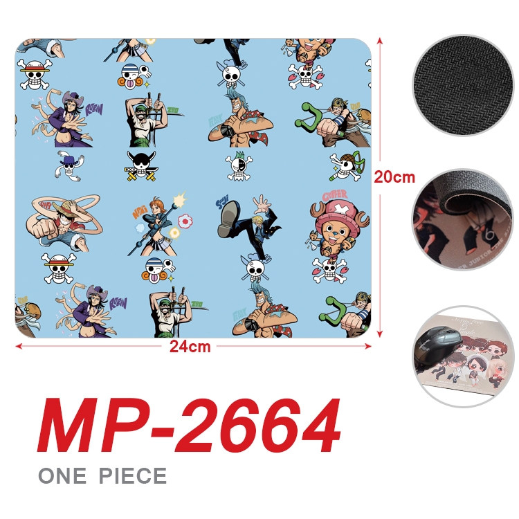 One Piece Anime Full Color Printing Mouse Pad Unlocked 20X24cm price for 5 pcs MP-2664