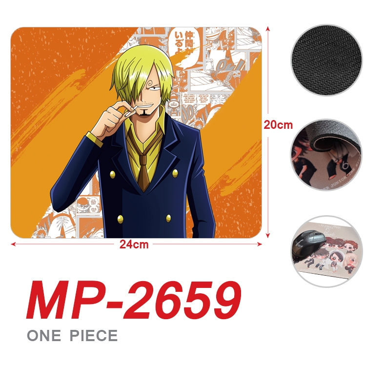 One Piece Anime Full Color Printing Mouse Pad Unlocked 20X24cm price for 5 pcs MP-2659